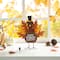 Glitzhome® 12.25" Thanksgiving Wood & Metal Turkey Table Décor
